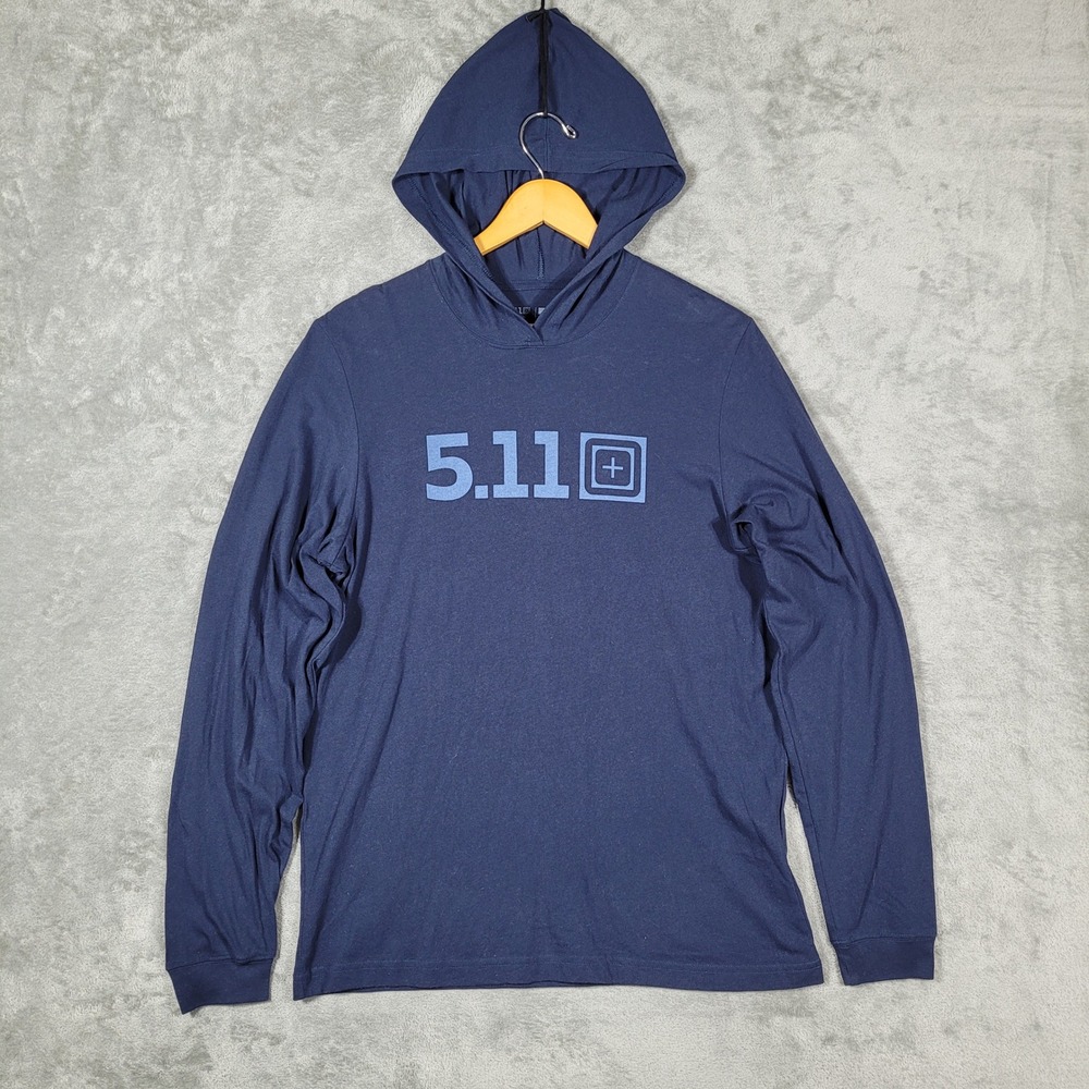 5.11 Tactical Hoodie Mens M Blue Lightweight Pullover Hooded Long Sleeve Shirt